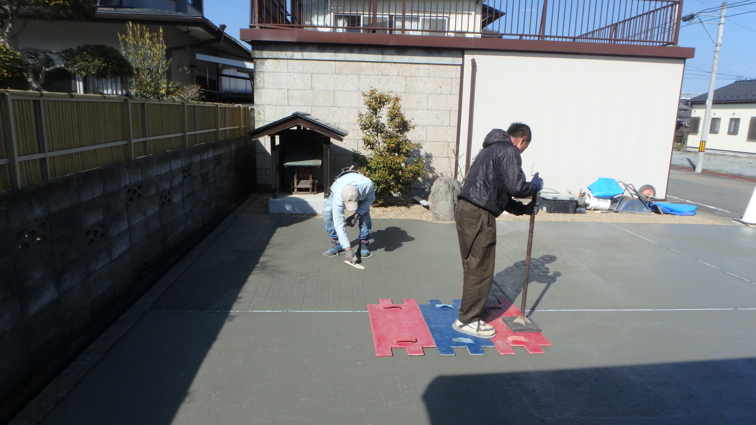 「スタンプコンクリート」向け出荷について